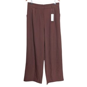 Willit Sports Dark Brown Wide Leg Trousers Size Extra Large 32" Inseam NWT